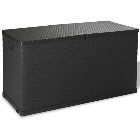 Vidaxl – Coffre de jardin anthracite 120x56x63 cm – Polypropylène résistant à la chaleur – Grand espace de rangement pour coussins et couvertures