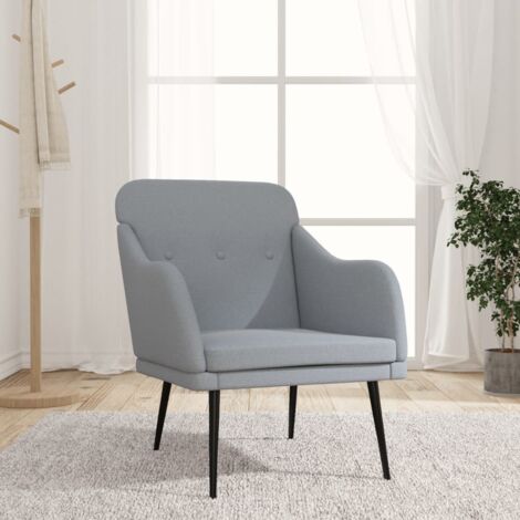 Fauteuil Gris clair 63x76x80 cm Tissu vidaXL (1/5)