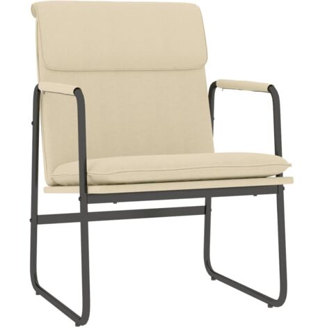 Chaise longue Crème 55x64x80 cm Tissu vidaXL (1/5)