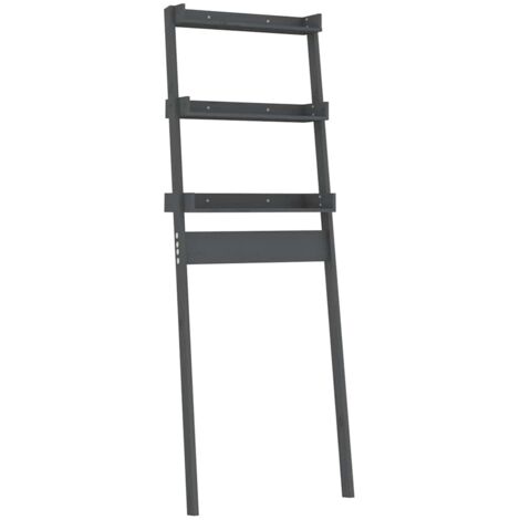 Étagère de toilette Gris 63,5x32x179 cm Bois de pin massif vidaXL (1/5)