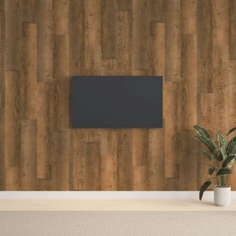 Vidaxl – Panneau décoratif mural aspect bois marron PVC 2,06 m² – Texture réaliste – Pour chambre, salon, salle d'étude (1/6)