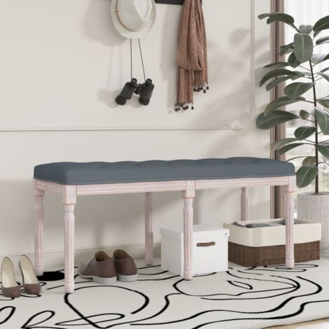 Banc Gris foncé 110x40x49 cm Velours vidaXL (1/5)