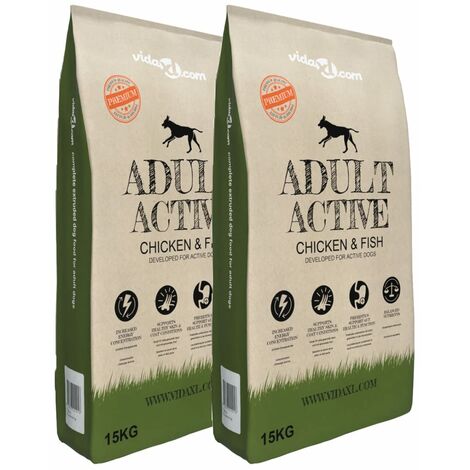 Nourriture pour chiens Adult Active Chicken & Fish 2 pcs 30 kg vidaXL (1/5)