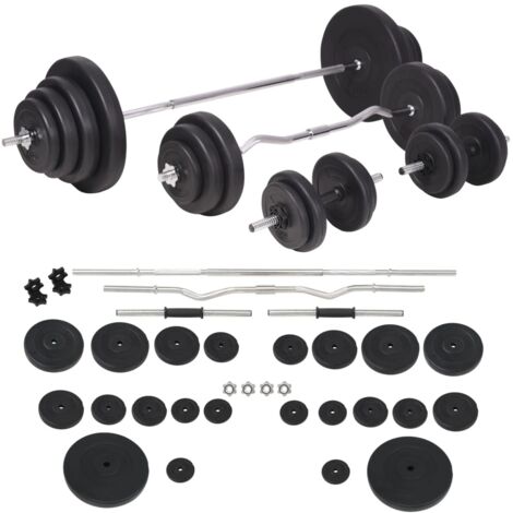 Ensemble d'haltères et barres d'haltères 120 kg vidaXL (1/5)