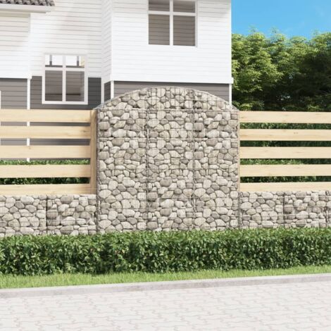 Panier de gabions arqué 150x30x160/180 cm Fer galvanisé vidaXL