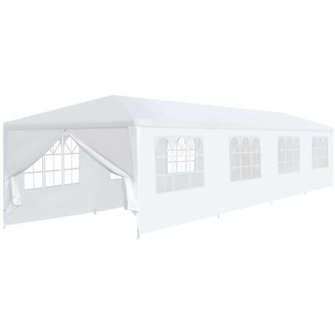 Vidaxl – Tonnelle de jardin 3x12 m – Structure en acier inoxydable – Résistante aux UV et à l'eau – 8 panneaux latéraux amovibles
