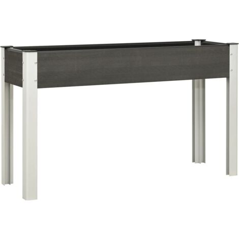 Lit surélevé de jardin Gris 120x40x75 cm WPC vidaXL (1/5)