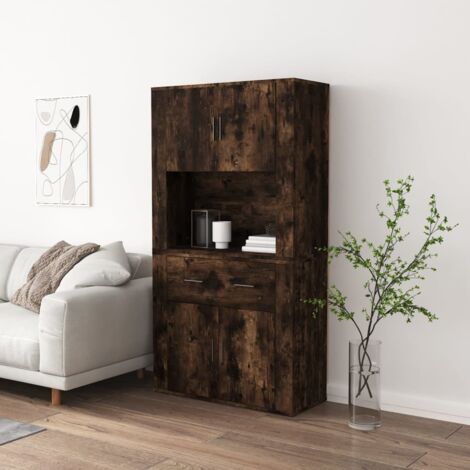Buffet haut Chêne fumé Bois d'ingénierie vidaXL