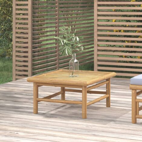 Vidaxl – Table de jardin en bambou 65x55x30 cm – Surface facile à nettoyer – Matériau durable – Pour repas et boissons en extérieur