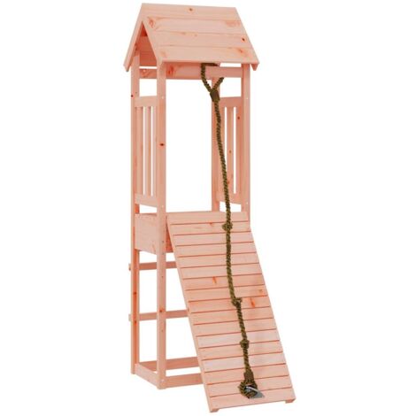 vidaXL Maisonnette de jeu avec mur d'escalade bois massif Douglas