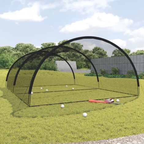 Filet pour cage de frappe de baseball Noir 600x400x250 cm vidaXL (1/5)
