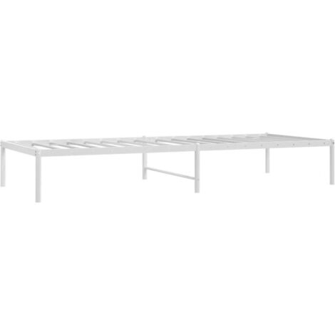 Cadre de lit métal blanc 80x200 cm vidaXL (1/5)