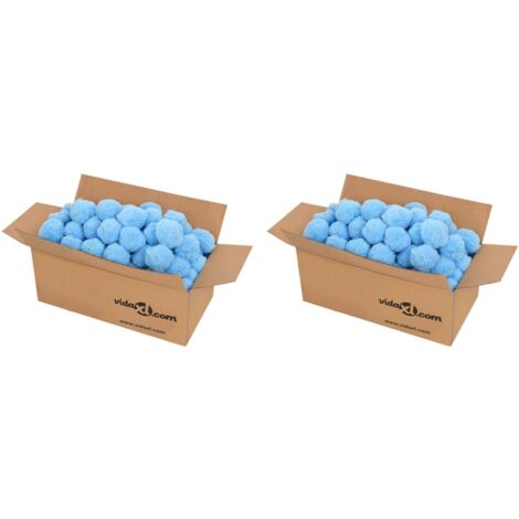 Boules anti-bactériennes filtrantes de piscine bleu 1400 g PE vidaXL