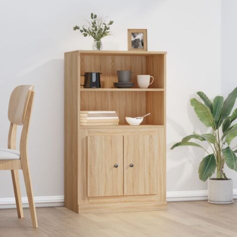 vidaXL Highboard Sonoma Oak 60x35,5x103,5 cm Engineered Wood (1/6)