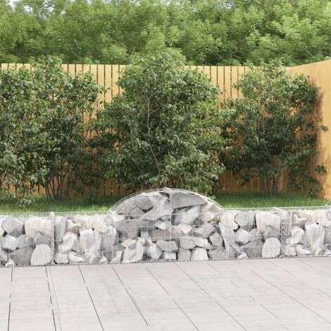 Paniers à gabions arqués 20 pcs 200x30x40/60 cm Fer galvanisé vidaXL
