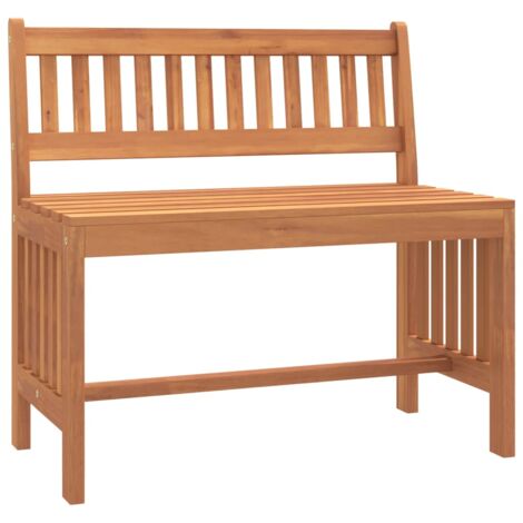 Banc de jardin 80 cm bois massif d'eucalyptus vidaXL