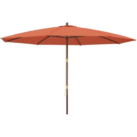 Parasol de jardin avec mât en bois terre cuite 400x273 cm vidaXL (1/5)