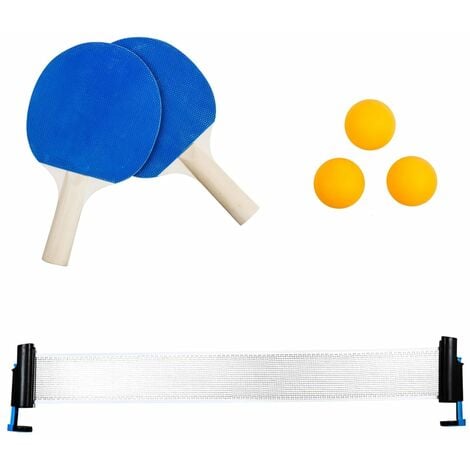 Set de tennis de table 6 pcs bleu et jaune HI