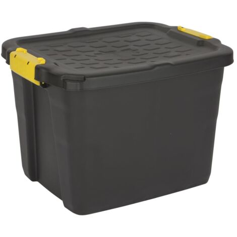 Boîte de rangement 42 L noir Practo Home (1/3)