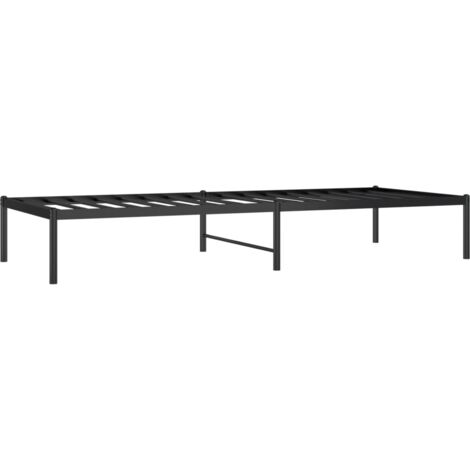 Cadre de lit métal noir 80x200 cm vidaXL (1/6)