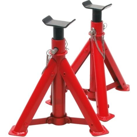 Cric de type rouleur et 2 supports d'essieu 2000 kg Rouge Carpoint