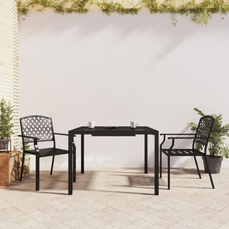 Ensemble à manger de jardin 3 pcs anthracite acier vidaXL (1/5)