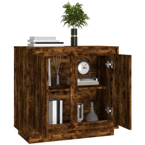 Buffet chêne fumé 80x34x75 cm bois d'ingénierie vidaXL
