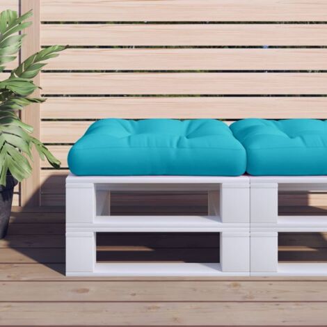 Coussin de palette turquoise 60x61,5x10 cm tissu Oxford vidaXL (1/5)