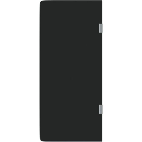 vidaXL Wall-mounted Urinal Privacy Screen Black 90x40 cm Tempered Glass
