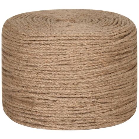 vidaXL Corde de jute 100 m de long 6 mm d'épaisseur