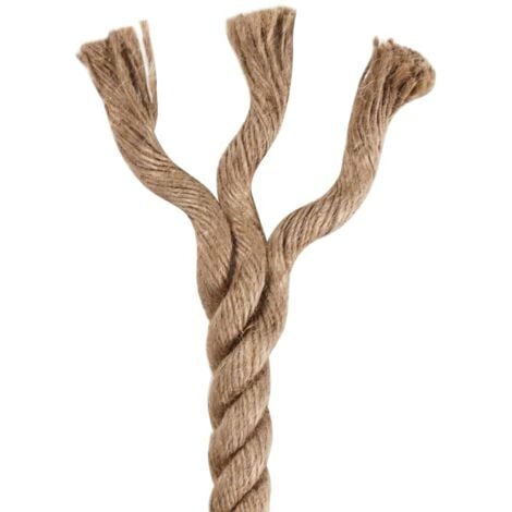 Corde de jute 25 m de long 6 mm d'épaisseur