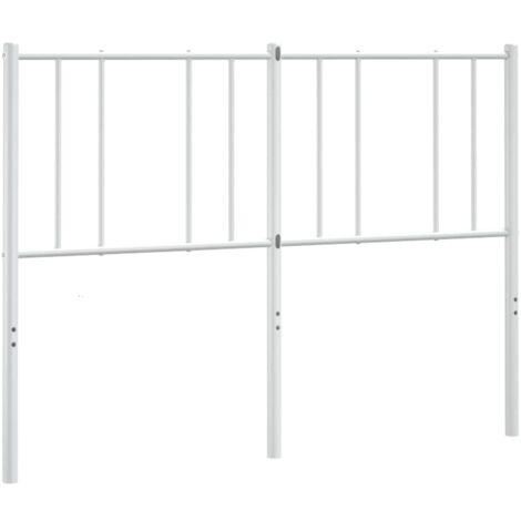 Tête de lit de remplacement métal blanc 150 cm vidaXL (1/5)