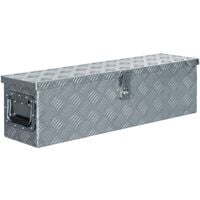 Boîte en aluminium 80,5 x 22 x 22 cm Argenté vidaXL