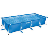 Intex – Piscine tubulaire rectangulaire 220 x 150 x 60 cm – Cadre en acier durable – Matériaux résistants à la perforation – Capacité 1662 litres
