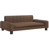 Lit pour chien marron 90x53x30 cm tissu vidaXL