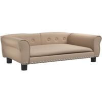 Lit pour chien cappuccino 95x55x30 cm similicuir vidaXL