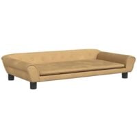 Lit pour chien marron 100x50x21 cm velours vidaXL