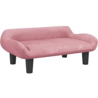 Lit pour chien rose 70x40x24 cm velours vidaXL