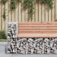 Banc jardin design gabion 92x71x65,5 cm bois massif de douglas vidaXL
