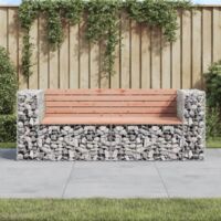 Vidaxl – Banc de jardin gabion 184x71x65,5 cm en bois de douglas massif – Base en acier galvanisé – Capacité 110 kg