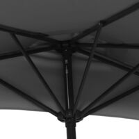 Parasol de Balcon avec Mât en Aluminium Demi Anthracite 270x135cm