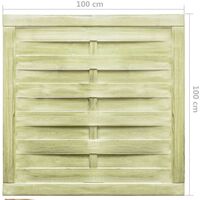 Portillon Bois de pin imprégné 100 x 100 cm Vert