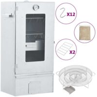 Vidaxl – Fumoir à four à BBQ générateur de fumée froide – Acier galvanisé – Grand espace de fumage – Thermomètre intégré pour cuisson précise