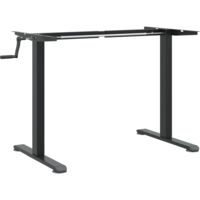 Vidaxl – Cadre de bureau debout noir réglable 94-135 cm – Acier enduit de poudre – Dimensions 135x60x70 cm – Charge max 70 kg