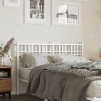 vidaXL Tête de lit de remplacement métal blanc 120 cm