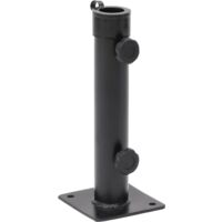 Vidaxl – Pied de parasol en acier noir mat – Compatible mâts Ø38/48 mm – Base stable et durable – Installation facile sur terrasse ou sol