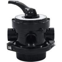 Vidaxl – Soupape à multi-voies pour filtre à sable ABS 1,5" – 4 fonctions : hiver, rinçage, filtrage, lavage à contre-courant – Manomètre intégré
