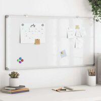 vidaXL Tableau blanc magnétique 100x50x1,7 cm aluminium