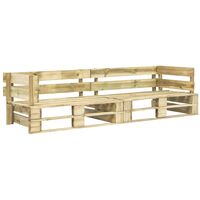 Canapé palette à 2 places de jardin bois vidaXL
