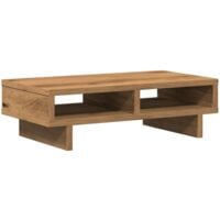Support de moniteur chêne artisanal 50x27x15 cm bois ingénierie vidaXL